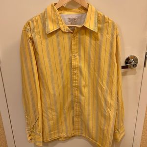 Used Mossimo XL L/S yellow striped shirt